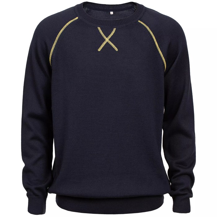 Джемпер Stitch с контрастной отделкой, синий с зеленым 12122.49