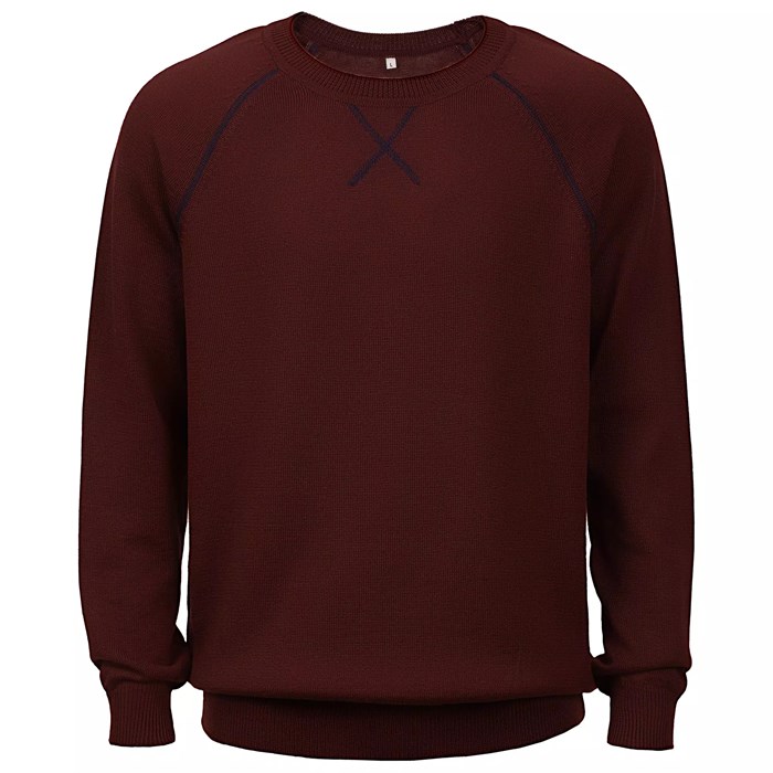 Джемпер Stitch с контрастной отделкой, бордовый с синим 12122.55