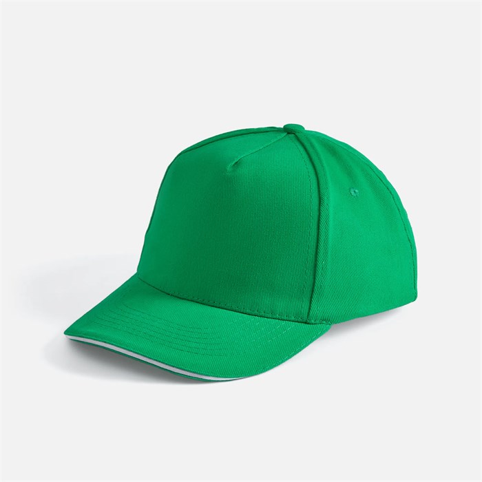 Бейсболка Long Beach, ярко-зеленая с белым 6538.92