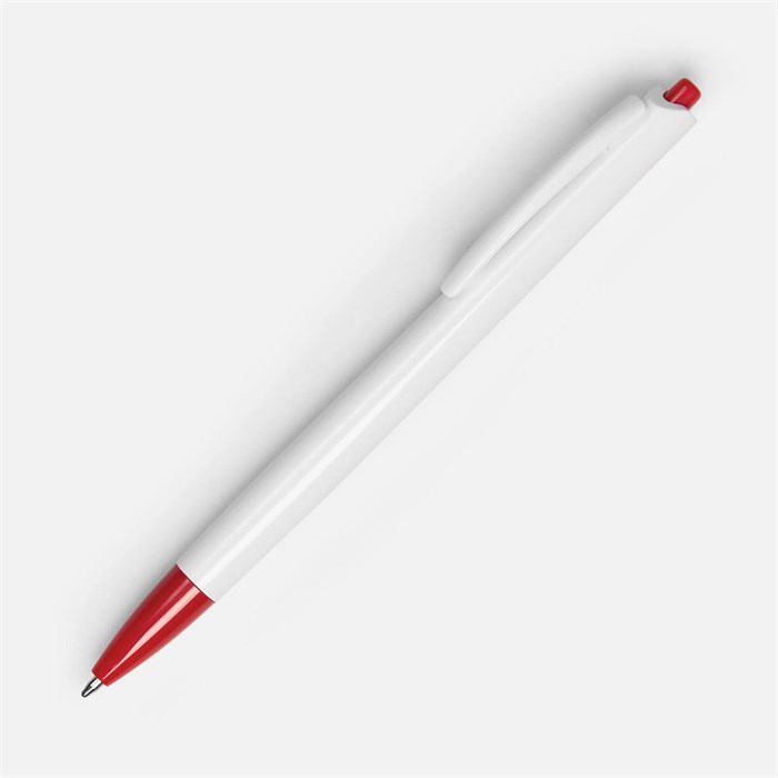 Ручка шариковая Tick, белая с красным 15906.65