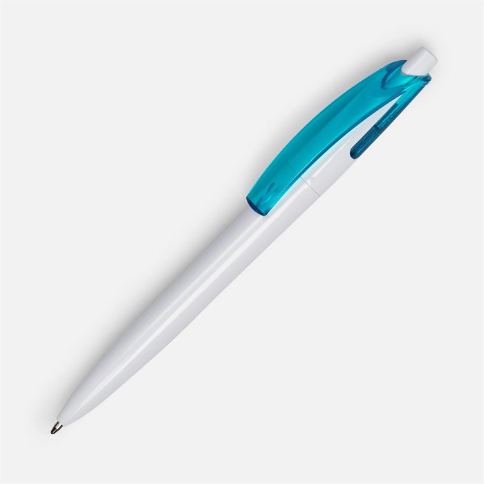 Ручка шариковая Bento, белая с голубым 4708.44
