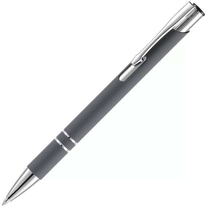 Ручка шариковая Keskus Soft Touch, серая 16425.10