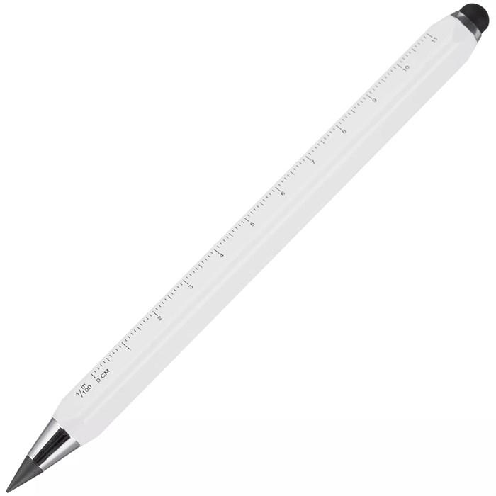 Вечный карандаш Quarta со стилусом и уровнем, белый 17690.60