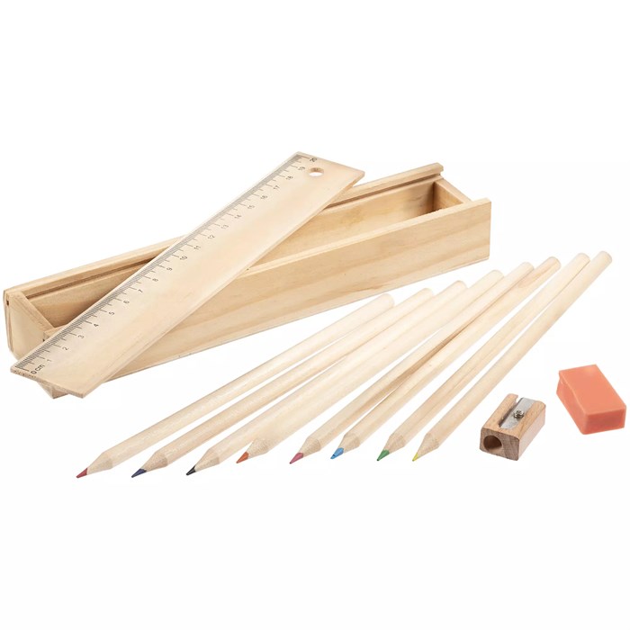 Набор цветных карандашей Spasso в деревянном пенале 17680.00