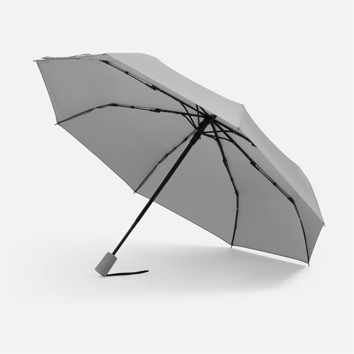 Зонт складной Hard Work с проявляющимся рисунком, серый 17195.11