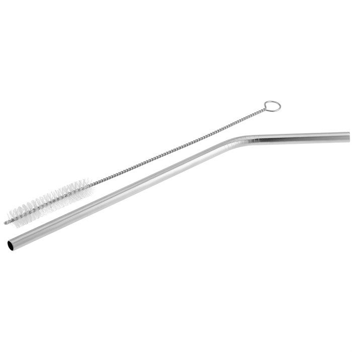 Набор Mellow, с изогнутой трубочкой, серебристый 12508.00