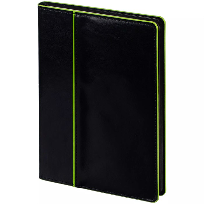 Ежедневник Alanis, недатированный, черный с зеленым 18299.39