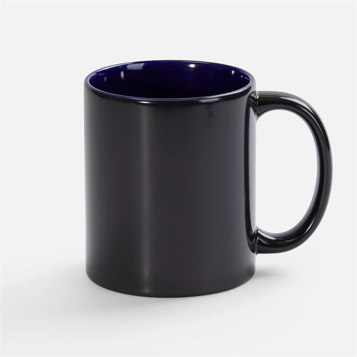 Кружка-хамелеон On Display, глянцевая, черная с синим 22407.40