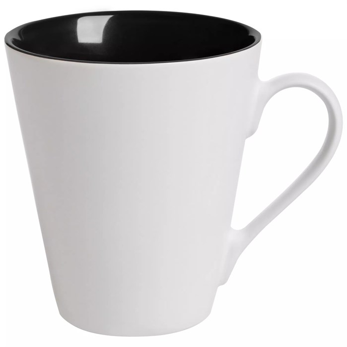 Кружка New Bell матовая, белая с черным 64811.30