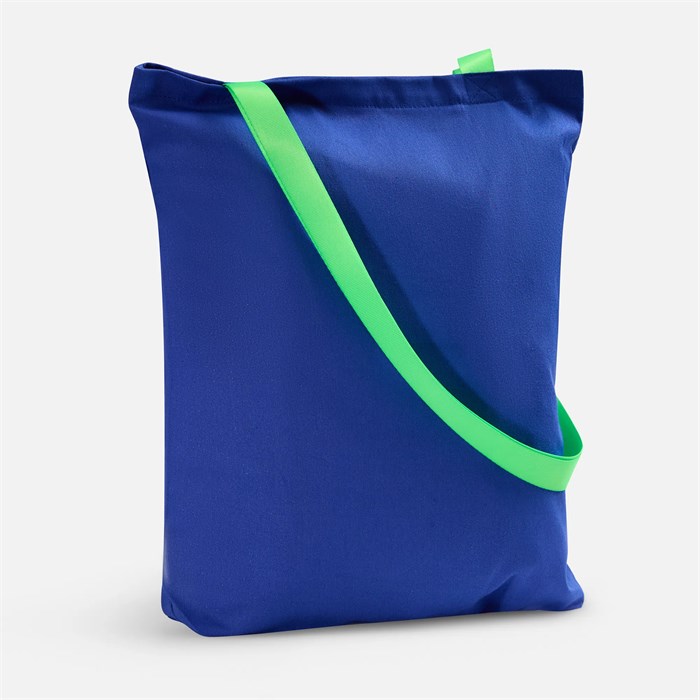 Шопер B4, синий с зелеными ручками 19214.41