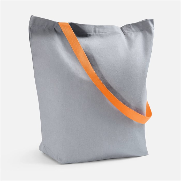 Шопер B5, серый с оранжевыми ручками 19215.11