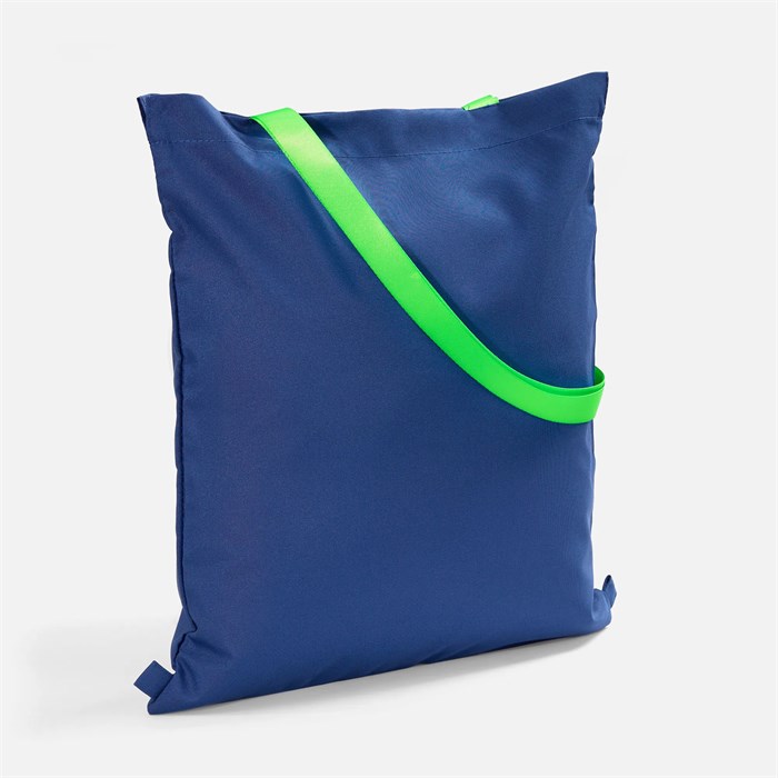 Шопер B3, синий с зелеными ручками 19216.41