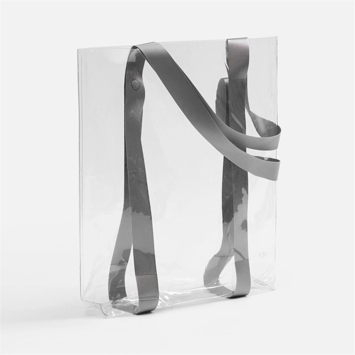 Шопер Clear Fest, ver.2, прозрачный с серыми ручками 19938.10