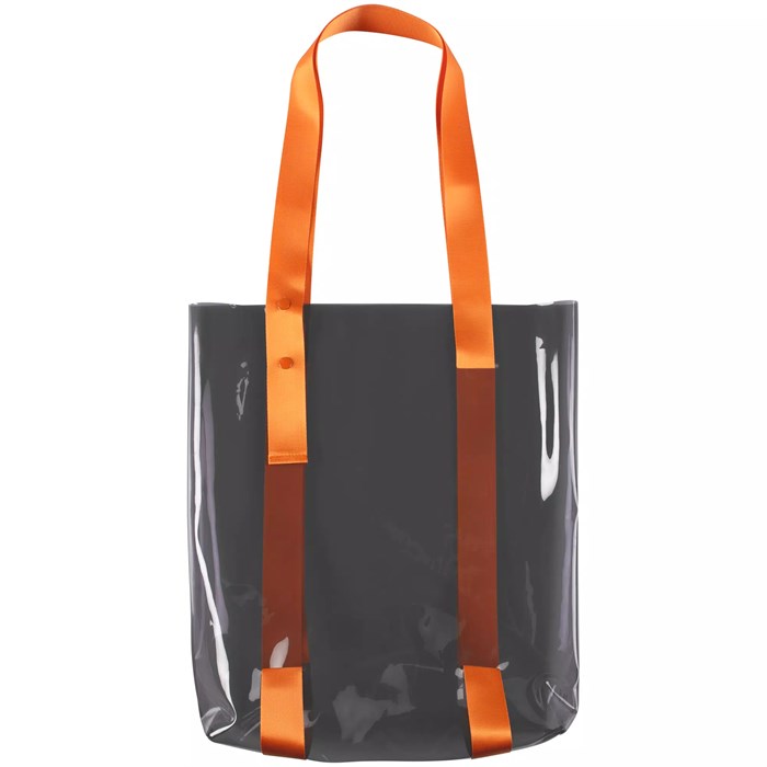 Шопер Clear Fest, прозрачный серый с оранжевыми ручками 15365.21