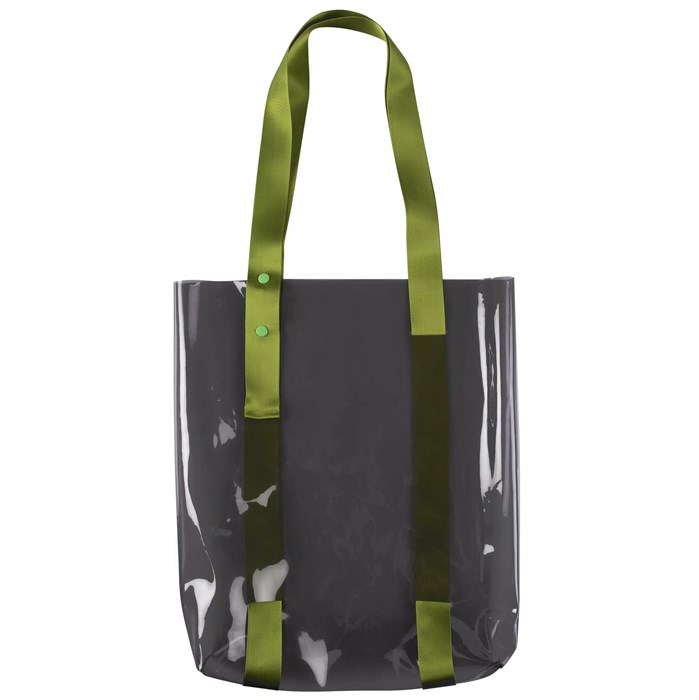 Шопер Clear Fest, прозрачный серый с зелеными ручками 15365.91
