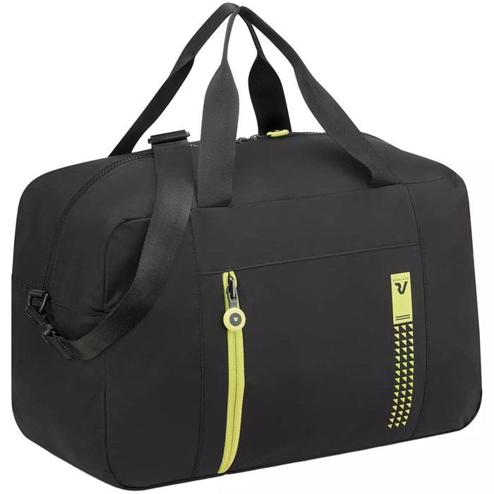 Сумка дорожная Compact Neon, черная с зеленым 16863.32