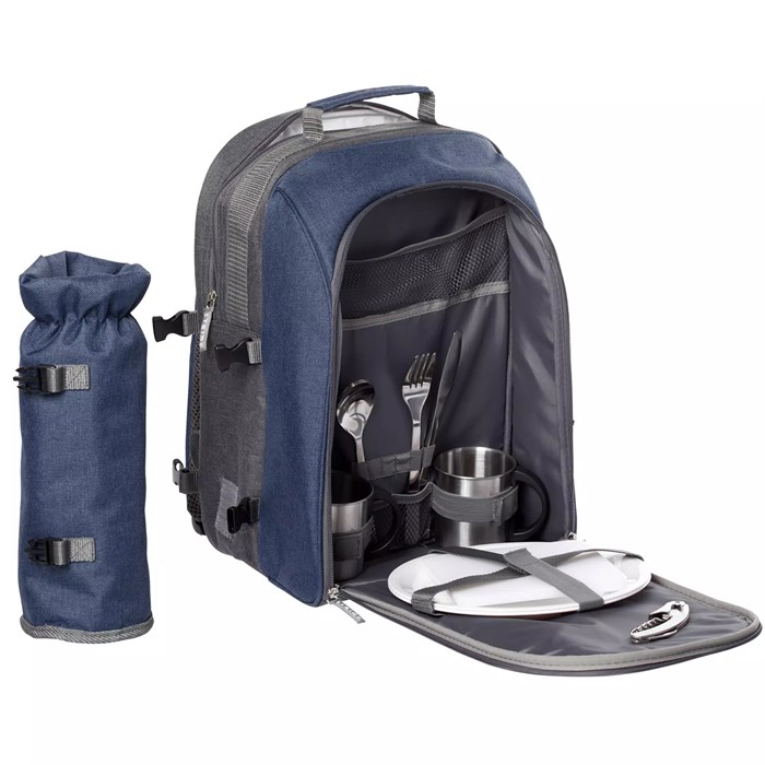 Набор для пикника Fridag на 2 персоны, темно-синий с серым 3900.41
