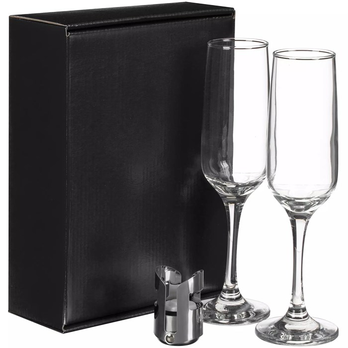 Набор для шампанского Isabella, в черной упаковке 18443.30