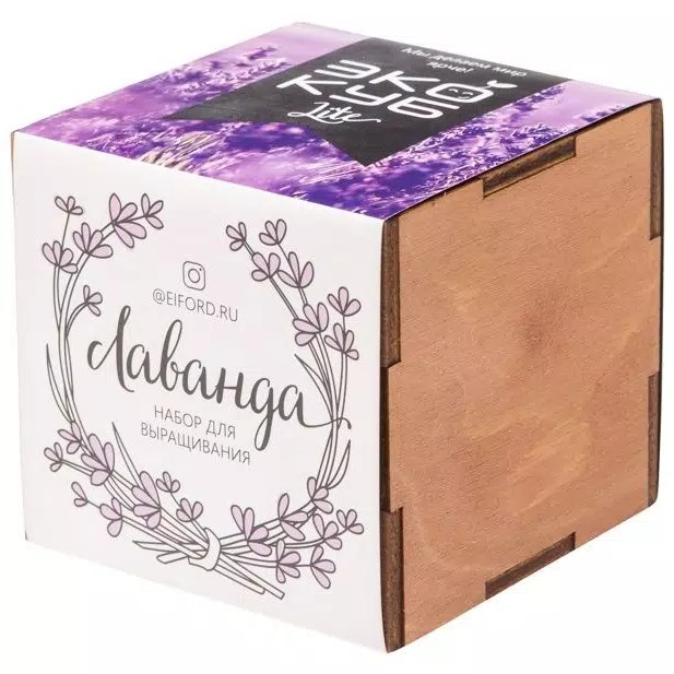 Набор для выращивания «Экокуб Lite», лаванда 10607.04