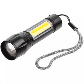 {{photo.Alt || photo.Description || 'Фонарик аккумуляторный с фокусировкой луча Kirk, черный'}}