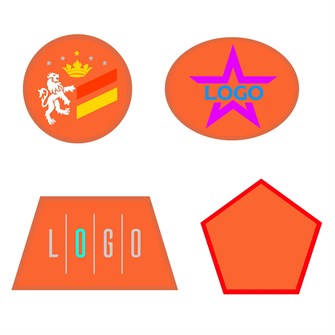 Шеврон из габардина Gabo L, оранжевый 18313.20