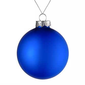 {{photo.Alt || photo.Description || 'Елочный шар Finery Matt, 10 см, матовый синий'}}