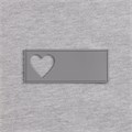 Лейбл из ПВХ с вырубкой «Сердце», серый 17595.10