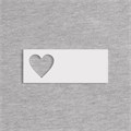 Лейбл из ПВХ с вырубкой «Сердце», белый 17595.60