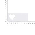 Лейбл из ПВХ с вырубкой «Сердце», белый 17595.60