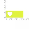 Лейбл из ПВХ с вырубкой «Сердце», желтый неон 17595.89