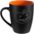 Кружка Bright Tulip, матовая, черная с оранжевым 10735.32