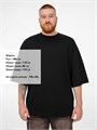 Футболка оверсайз Big Boss, черная 18403.30