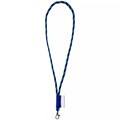 Шнурок для бейджа Tube Long, черный с синим 14006.34