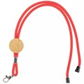 Шнурок для бейджа Tube Wood, красный 20382.50