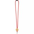 Шнурок для бейджа Tube Wood, красный 20382.50