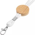 Шнурок для бейджа Tube Wood, белый 20382.60