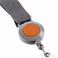 Лента для бейджа с ретрактором Devon, серая с оранжевым 13761.18