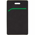 Чехол для пропуска Multimo, черный с зеленым 17623.39