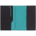 Обложка для паспорта Multimo, черная с бирюзовым 17343.49