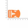 Застежка-пряжка односторонняя Triden, оранжевый неон 18269.22