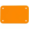Лейбл из ПВХ Kreta, S, оранжевый неон 16556.22