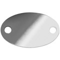 Шильдик металлический Alfa Oval, серебристый глянцевый 13843.02