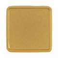 Квадратный шильдик на резинку Epoxi, матовый золотистый 16251.00