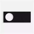 Лейбл из ПВХ с вырубкой «Круг», черный 17593.30