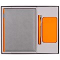 Коробка Overlap под ежедневник, аккумулятор и ручку, ver.2, серая 17242.10