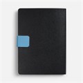 Ежедневник Boom, недатированный, черный с голубым 15768.14