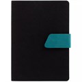 Ежедневник Boom, недатированный, черный с бирюзовым 15768.30