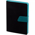 Ежедневник Boom, недатированный, черный с бирюзовым 15768.30