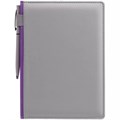Ежедневник Spain Shall на заказ, недатированный, серый с фиолетовым 16403.17
