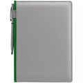 Ежедневник Spain Shall на заказ, недатированный, серый с зеленым 16403.19
